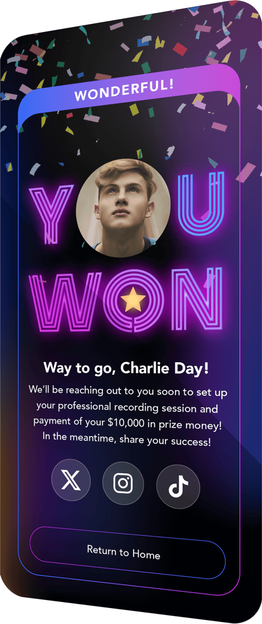 You are a star. Start winning.